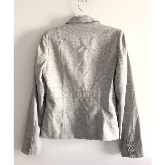 Fossil | Women's Size M Medium Gray Wool Long Sleeve Front Button Blazer - Picture 5 of 12